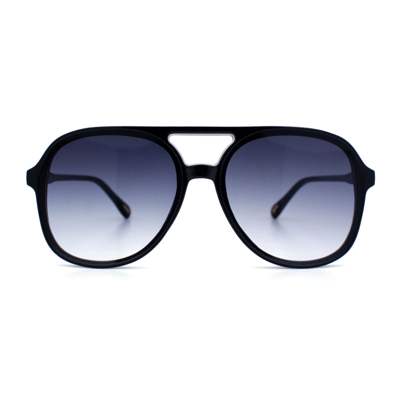 Concave Curved Tear Drop Shape Plastic Rim Racer Classy Sunglasses