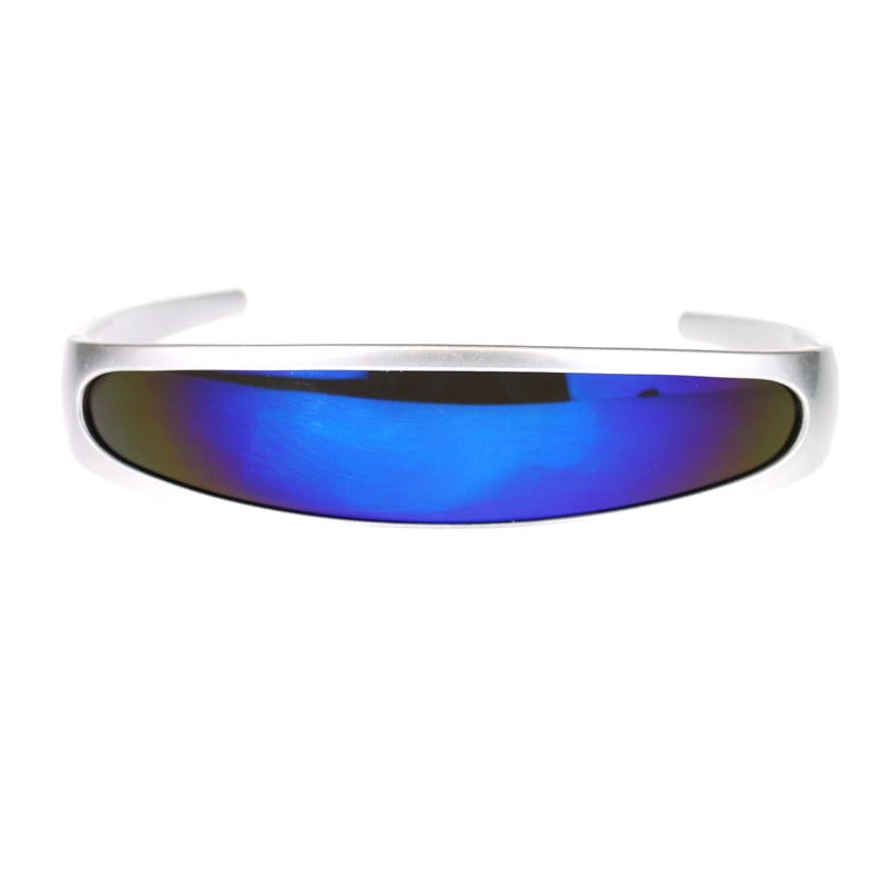Mirror Lens Monolens Cyclops Robotic Futuristic Sunglasses