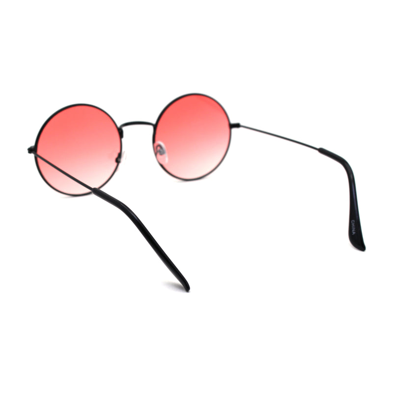 Dopy Hippie Color Lens Round Circle Lens Metal Rim Sunglasses
