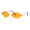 Hippie Pimp Color Lens Oval Rimless Retro Funky Sunglasses