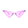 Womens High Point Sharp Triangle Thin Plastic Cat Eye Sunglasses