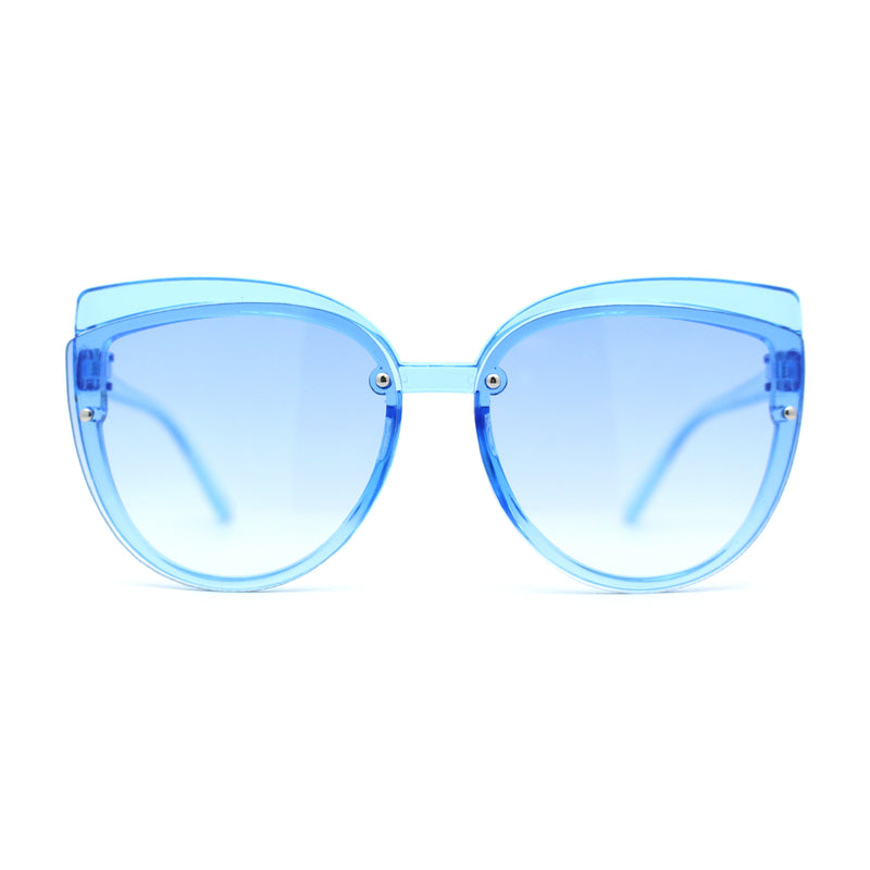 Pop Color Girls Child Size Round Rimless Cat Eye Sunglasses
