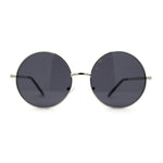 Classic Iconic Hippie Large Circle Lens Round Metal Sunglasses
