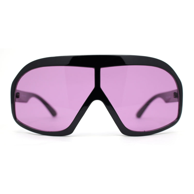 Large Oversized Wrap Curved Top Racer Runway Fashion Plastic Sunglasses