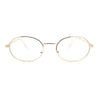 Classic Retro Oval Round Metal Rim Clear Lens Eyeglasses Gold - Clear