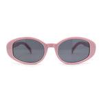 Womens Retro Classy Chic Mod Oval Plastic Fashion Sunglasses