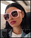 Womens Boyfriend Style XXL Oversize Horned Rim Thick Plastic Sunglasses
