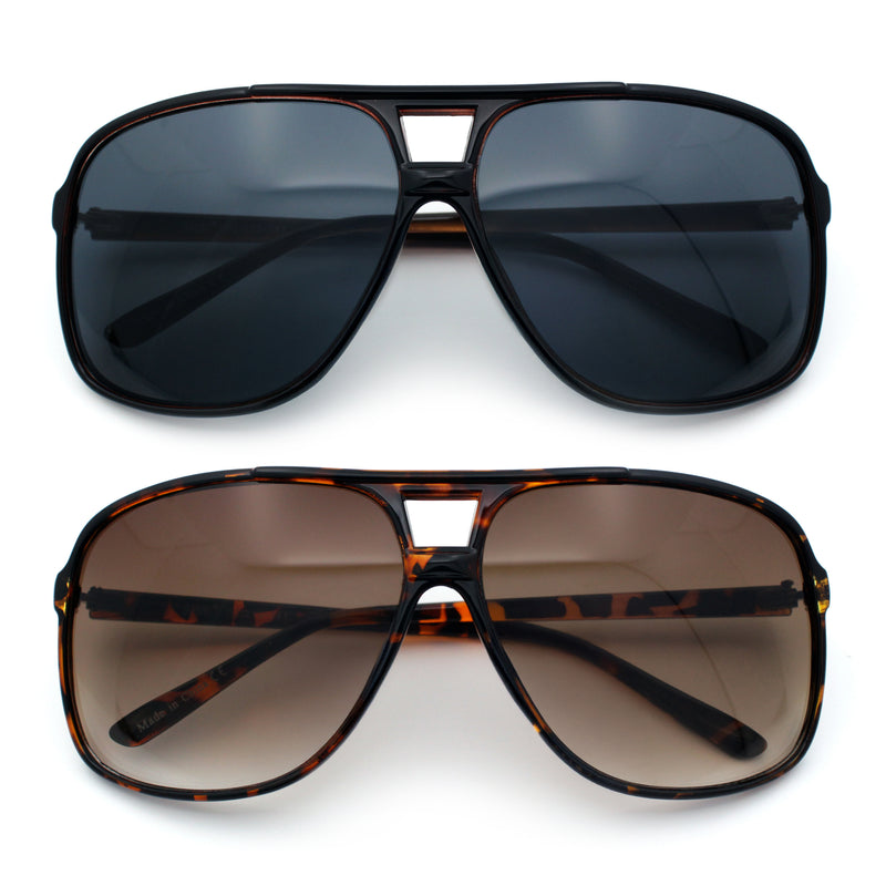 SA106 Oversize Large Thin Plastic Racer Mens Sport Aviator Sunglasses