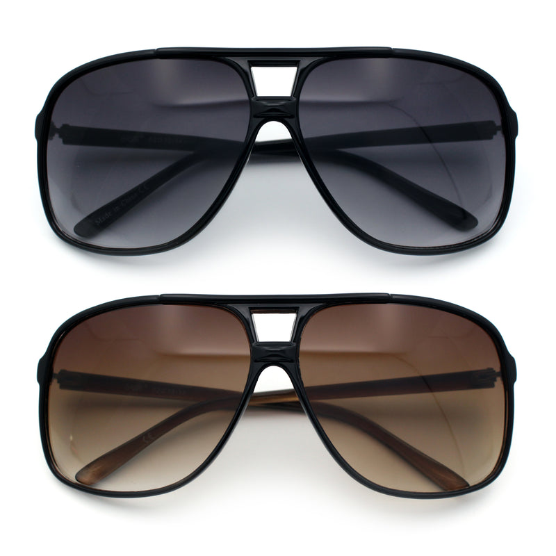SA106 Oversize Large Thin Plastic Racer Mens Sport Aviator Sunglasses