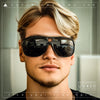 Polarized Oversize Large Thin Plastic Racer Mens Sport Aviator Sunglasses
