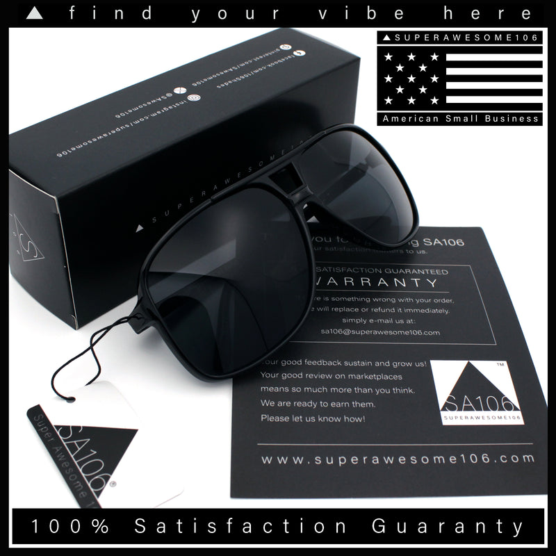 SA106 Oversize Large Thin Plastic Racer Mens Sport Aviator Sunglasses