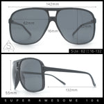 SA106 Oversize Large Thin Plastic Racer Mens Sport Aviator Sunglasses