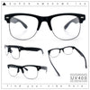 Mens Hipster Half Horn Rim Clear Lens Geek Fashion Eyeglasses Black Gold - Clear