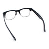 Mens Hipster Half Horn Rim Clear Lens Geek Fashion Eyeglasses Black Gold - Clear