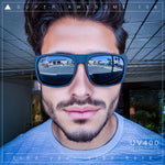 Mens Rectangular Matte Black Gangster Oversize Plastic Sport Sunglasses