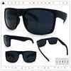 Mens Rectangular Matte Black Gangster Oversize Plastic Sport Sunglasses