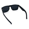Mens Rectangular Matte Black Gangster Oversize Plastic Sport Sunglasses