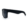 Mens Rectangular Matte Black Gangster Oversize Plastic Sport Sunglasses