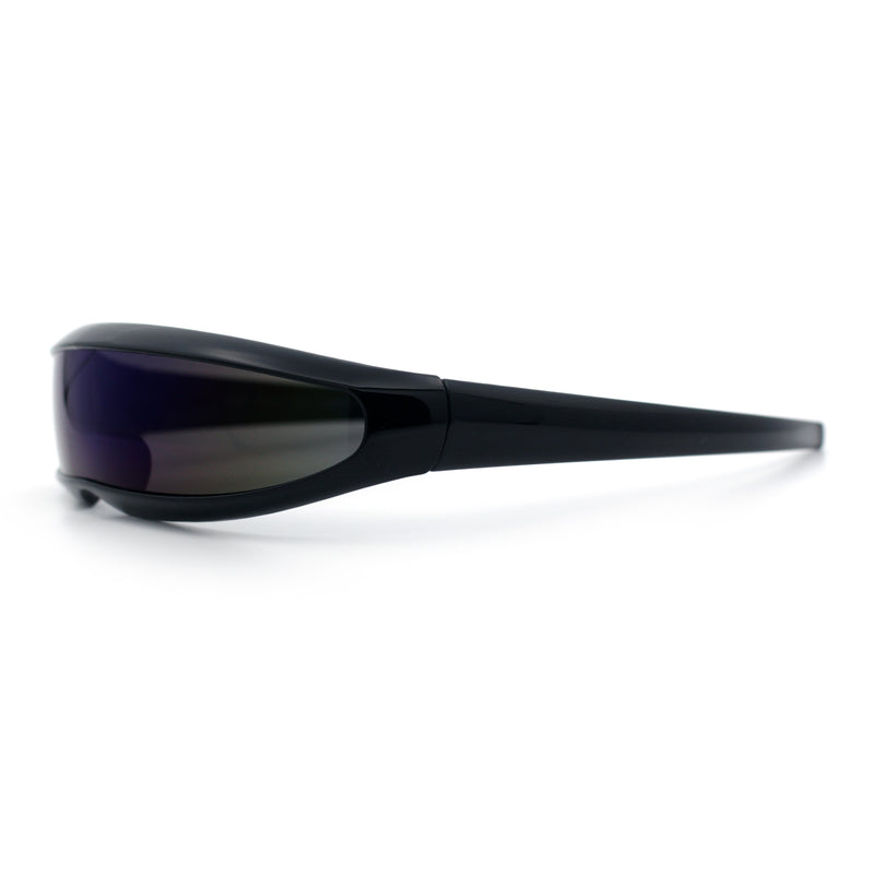 Mirror Lens Monolens Cyclops Robotic Futuristic Sunglasses