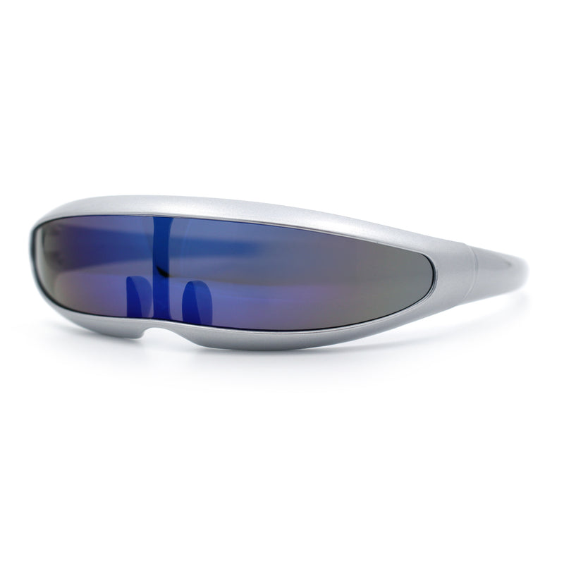 Mirror Lens Monolens Cyclops Robotic Futuristic Sunglasses