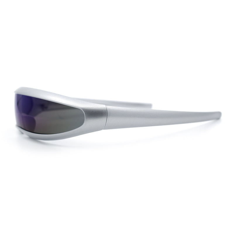 Mirror Lens Monolens Cyclops Robotic Futuristic Sunglasses