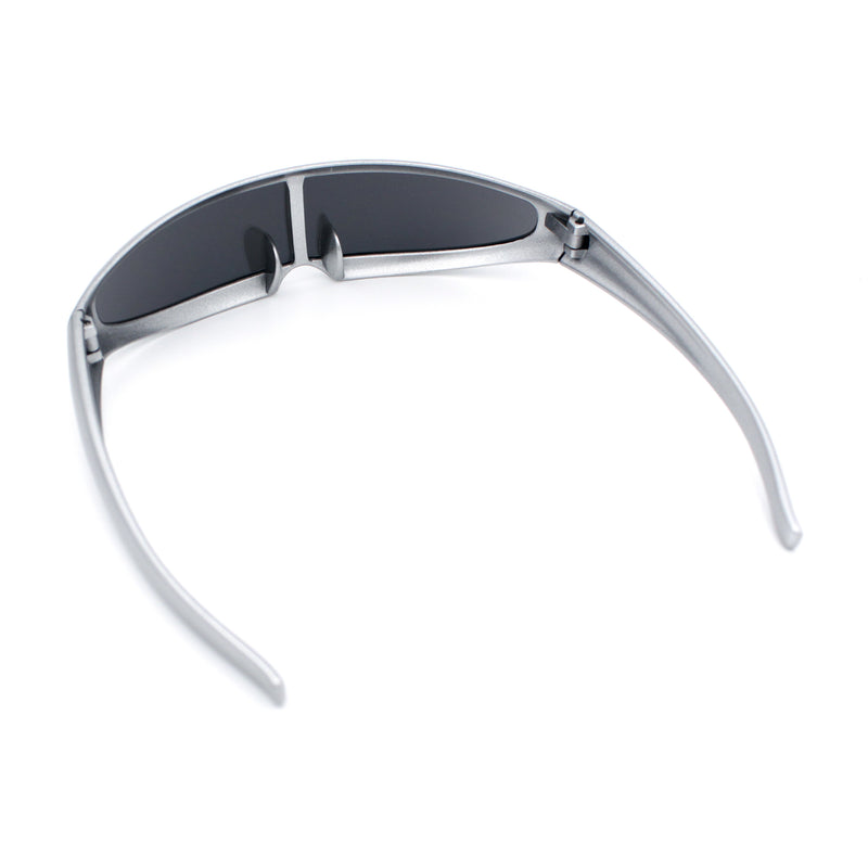Mirror Lens Monolens Cyclops Robotic Futuristic Sunglasses