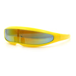 Mirror Lens Monolens Cyclops Robotic Futuristic Sunglasses
