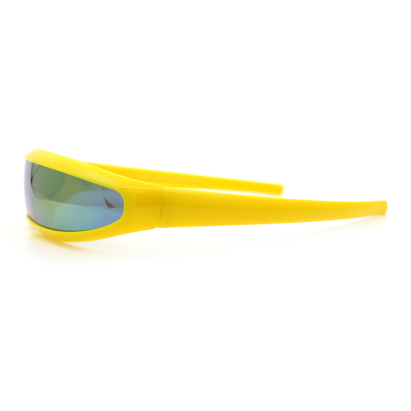 Mirror Lens Monolens Cyclops Robotic Futuristic Sunglasses