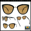 SA106 Womens Color Mirror Reflective Lens Oversize Cat Eye Sunglasses
