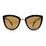 SA106 Womens Color Mirror Reflective Lens Oversize Cat Eye Sunglasses
