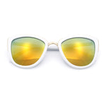 SA106 Womens Color Mirror Reflective Lens Oversize Cat Eye Sunglasses