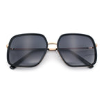 Womens Chic Oversize Double Rim Rectangle Butterfly Sunglasses