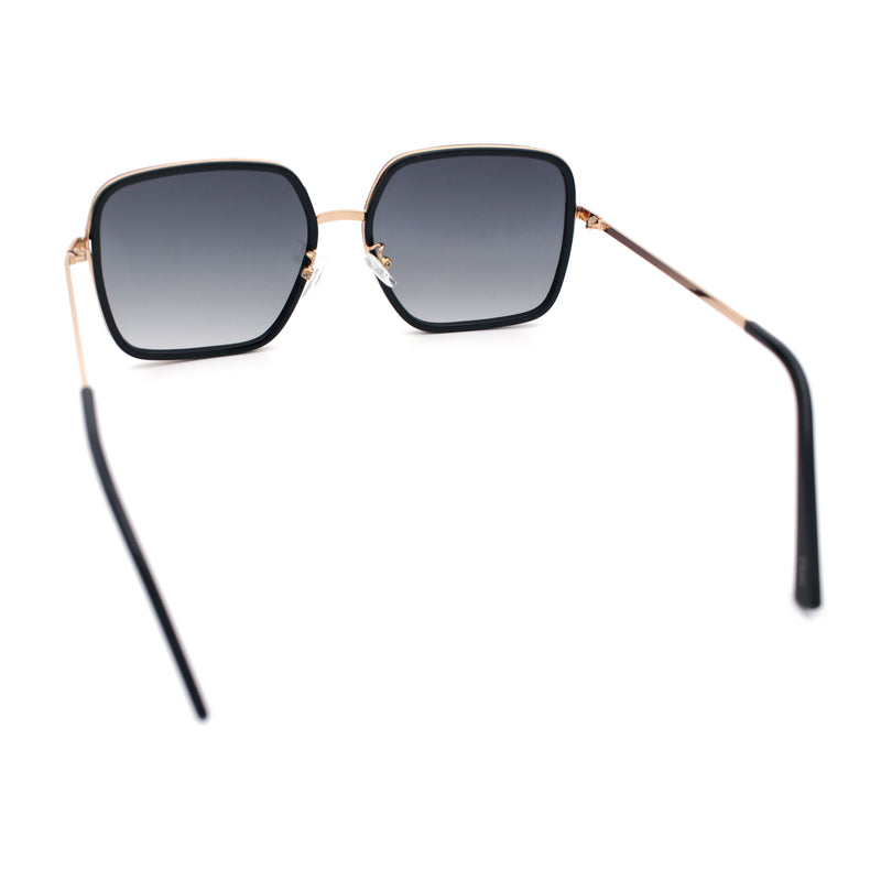 Womens Chic Oversize Double Rim Rectangle Butterfly Sunglasses