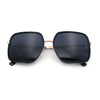Womens Chic Oversize Double Rim Rectangle Butterfly Sunglasses