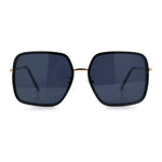 Womens Chic Oversize Double Rim Rectangle Butterfly Sunglasses