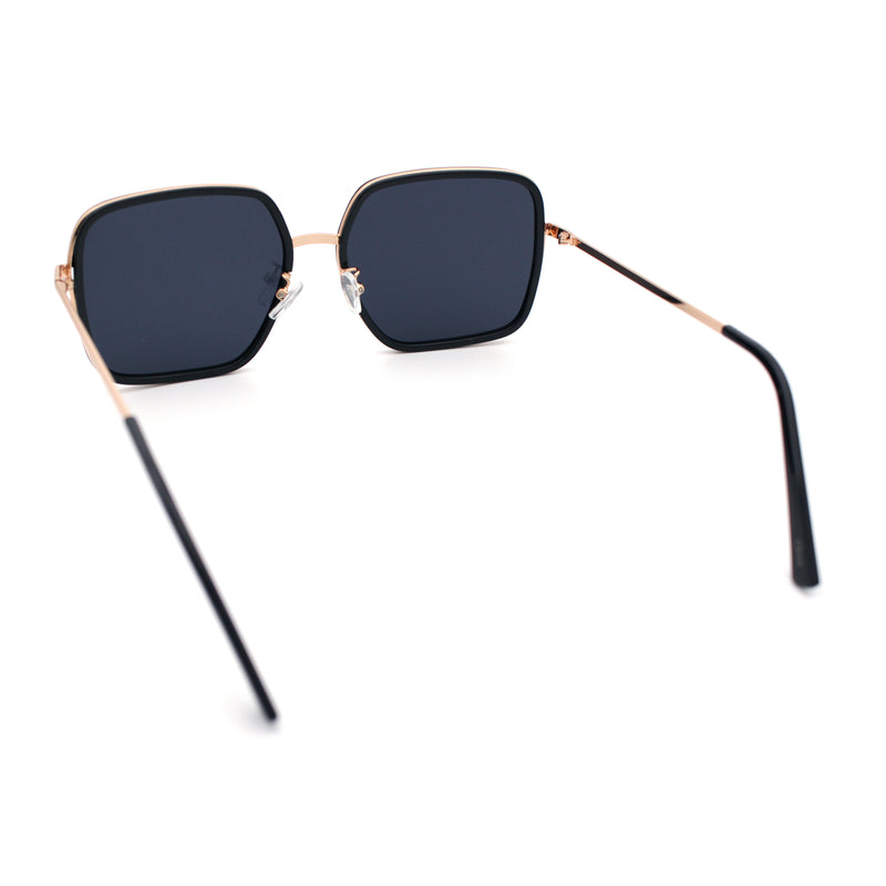 Womens Chic Oversize Double Rim Rectangle Butterfly Sunglasses