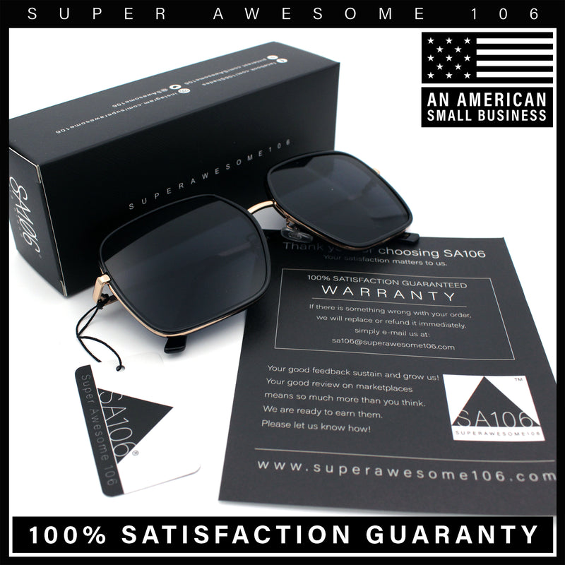 Womens Chic Oversize Double Rim Rectangle Butterfly Sunglasses