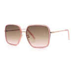 Womens Chic Oversize Double Rim Rectangle Butterfly Sunglasses
