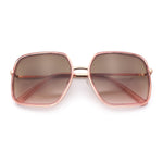 Womens Chic Oversize Double Rim Rectangle Butterfly Sunglasses