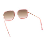 Womens Chic Oversize Double Rim Rectangle Butterfly Sunglasses