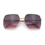 Womens Chic Oversize Double Rim Rectangle Butterfly Sunglasses