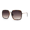 Womens Chic Oversize Double Rim Rectangle Butterfly Sunglasses