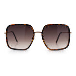 Womens Chic Oversize Double Rim Rectangle Butterfly Sunglasses
