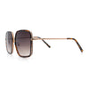Womens Chic Oversize Double Rim Rectangle Butterfly Sunglasses