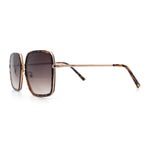 Womens Chic Oversize Double Rim Rectangle Butterfly Sunglasses