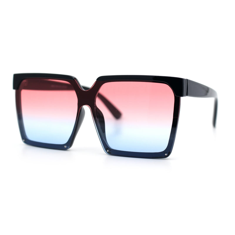 Womens Squared Rectangular Butterfly Fashion Plastic Sunglasses