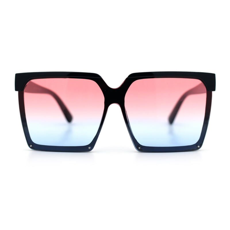 Womens Squared Rectangular Butterfly Fashion Plastic Sunglasses