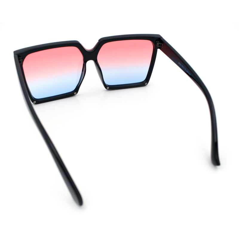 Womens Squared Rectangular Butterfly Fashion Plastic Sunglasses