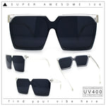 Womens Squared Rectangular Butterfly Fashion Plastic Sunglasses