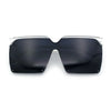 Womens Squared Rectangular Butterfly Fashion Plastic Sunglasses